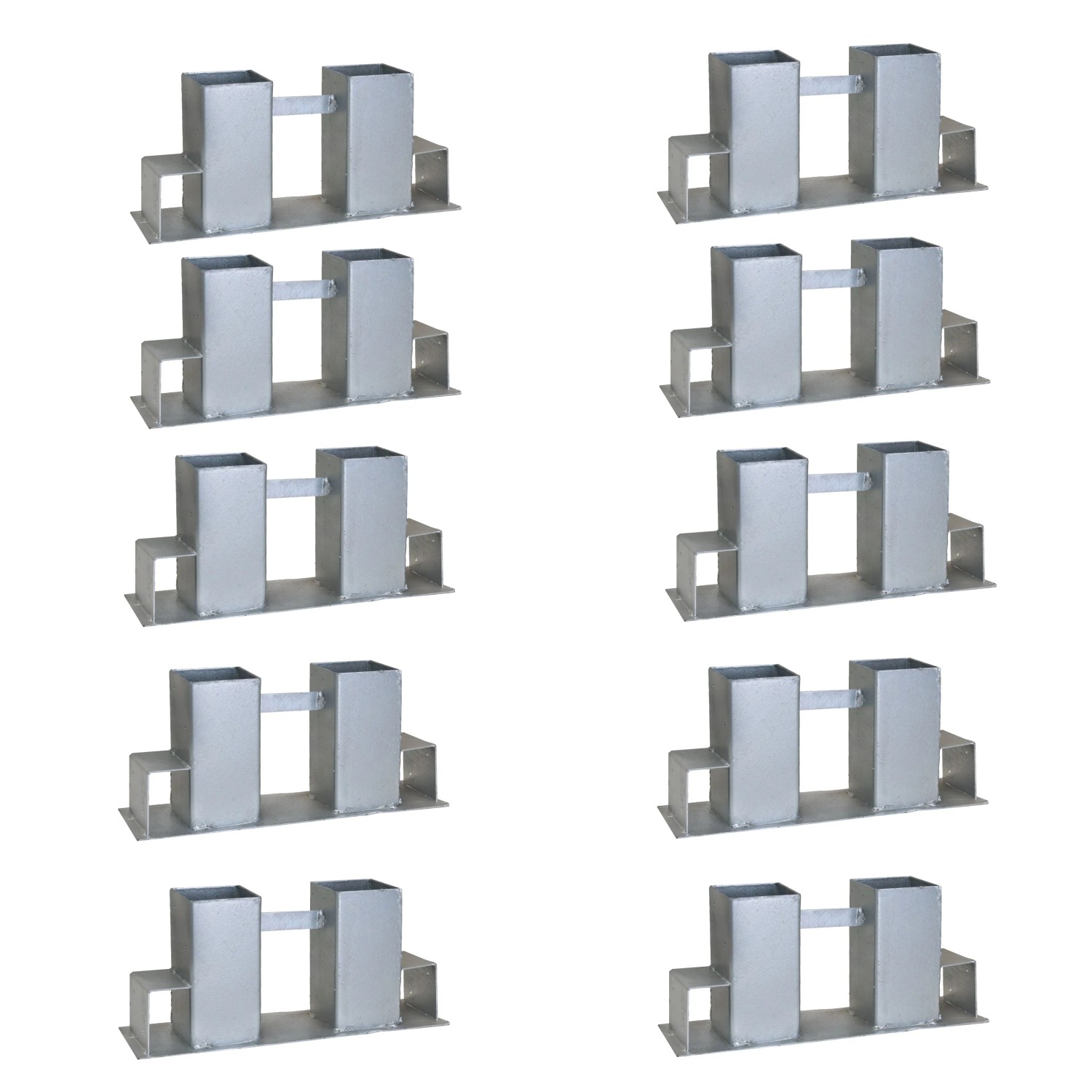 TRUTZHOLM 10er Set Holzstapelhilfe Feuerverzinkter Stahl 34x10x15 cm Holzstapelhalter