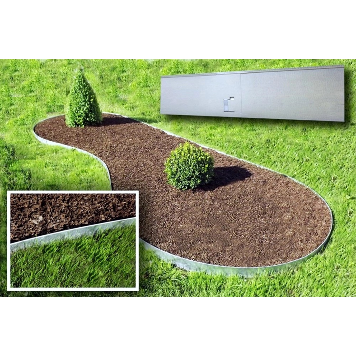 Greensplit Aluminium Rasenkanten 24 cm x 1 m Beeteinfassung kaufen bei OBI