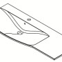 Fackelmann Lugano Einbauwaschbecken, 115 cm, links, weiß, aus Gussmarmor.