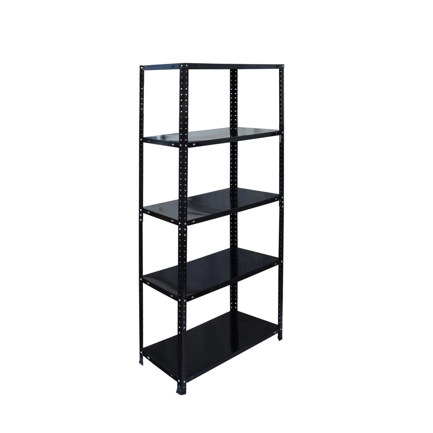 Relaxdays Lagerregal Stahl Schwarz Schwerlast 200 kg 150 cm x 75 cm x 30 cm