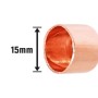 Kappe für Lötfitting, Kupfer, Ø 15 mm zum Verschließen von Rohren.