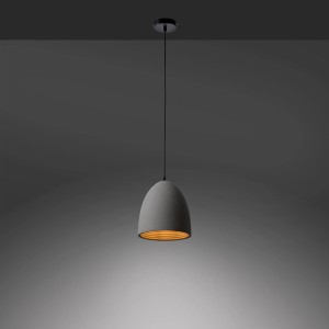 Moderne Paul Neuhaus Pendelleuchte Eton in Betonoptik, Ø 21 cm.