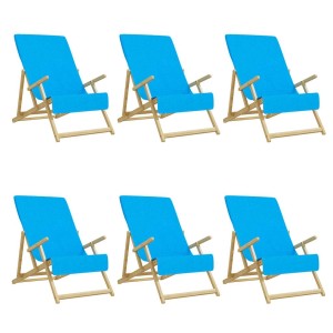 vidaXL Strandtücher 6 Stk Türkis 60x135 cm Stoff 400 g/m² 3157061