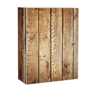 Abschließbarer Banjado XXL Medizinschrank mit Holz-Motiv (35x46x15cm) für die Hausapotheke.