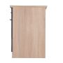 Respekta Unterschrank Merle, 50 cm, Eiche Sägerau, Küchenschrank mit Tür und Schublade.