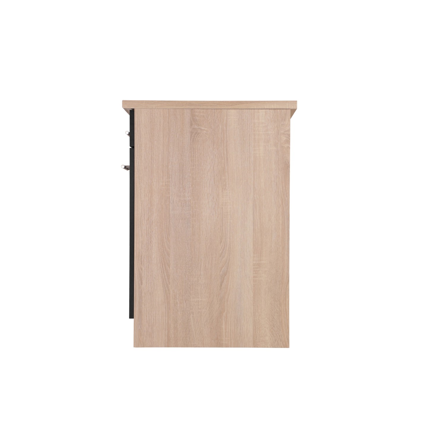 Respekta Unterschrank Merle, 50 cm, Eiche Sägerau, Küchenschrank mit Tür und Schublade.