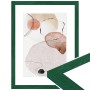 Moderner Bilderrahmen WANDStyle H300, 40x50 cm, dunkelgrün, aus Massivholz.