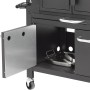 Detailaufnahme des El Fuego Holzkohlegrills Grand Ontario mit geöffnetem Unterschrank.