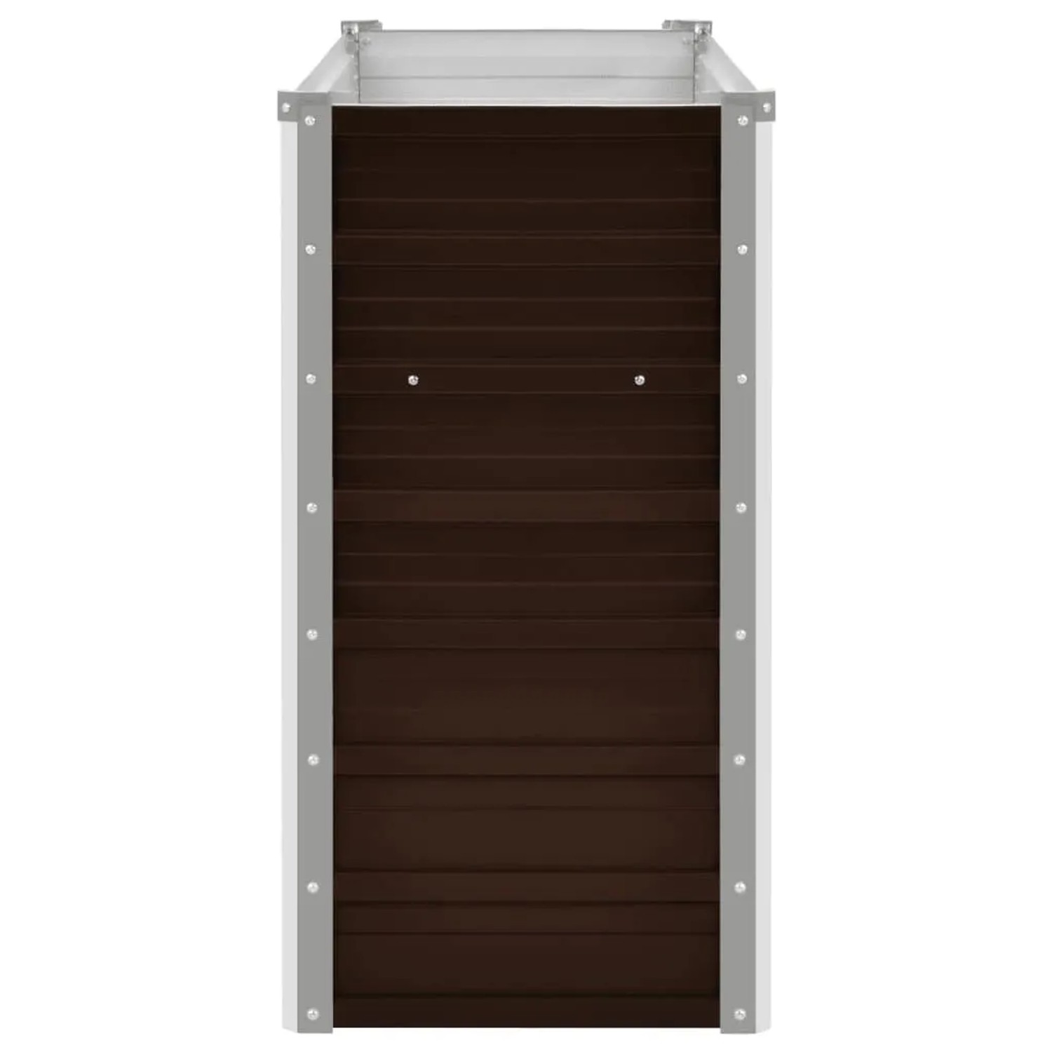 furnicato Garten-Hochbeet, braun, 160x40x77 cm, aus verzinktem Stahl.