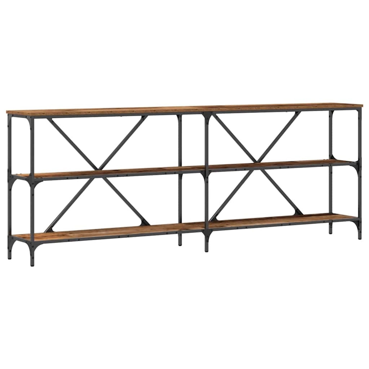 vidaXL Konsolentisch mit Regal Sonstiges Altholz 200 x 30 x 75 cm 863445 günstig online kaufen