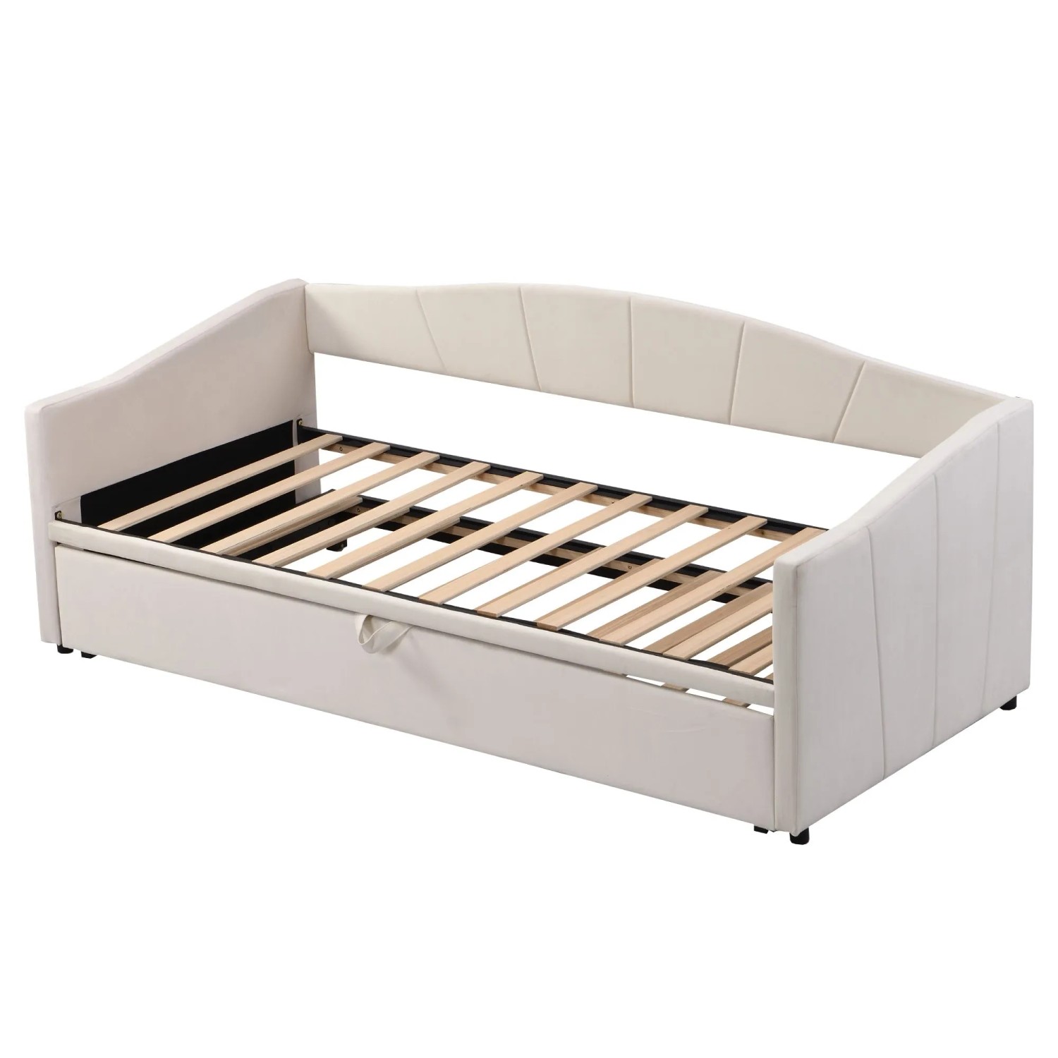 okwish Polsterbett 90×200 Ausziehbares Schlafsofa mit Lattenrosten ohne Matratze