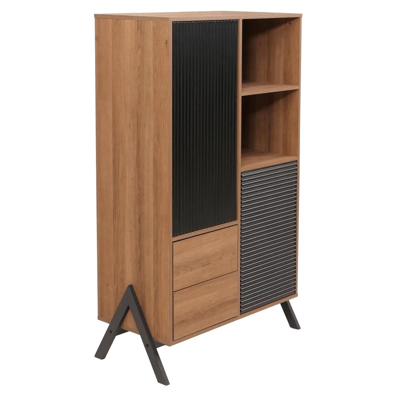 MCW Hochschrank O40 MDF Metall Melamin 138x79x40cm Natur_10