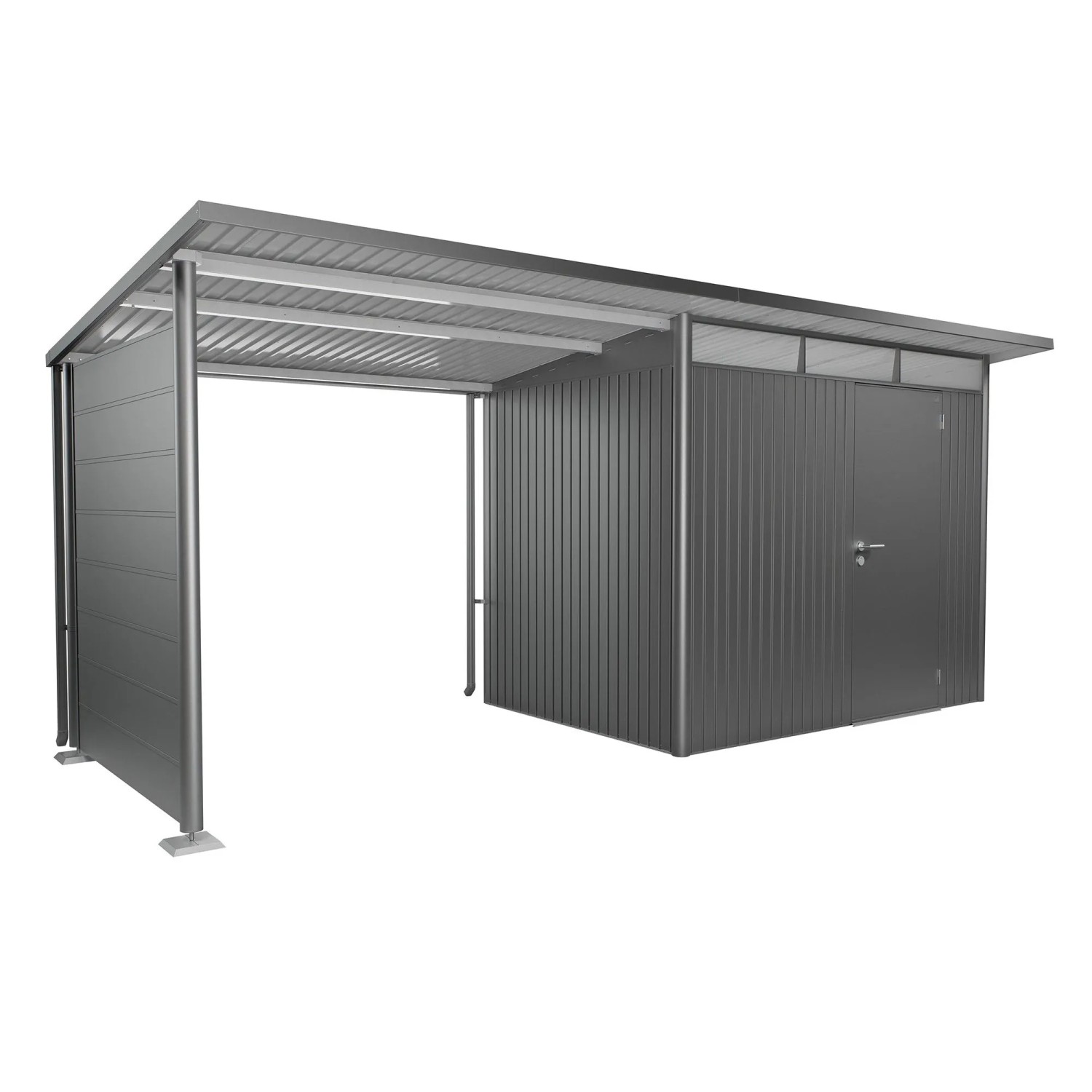 Thumbnail - Biohort Seitenwand für Seitendach zu AvantGarde A2, A6 Quarzgrau-Metallic