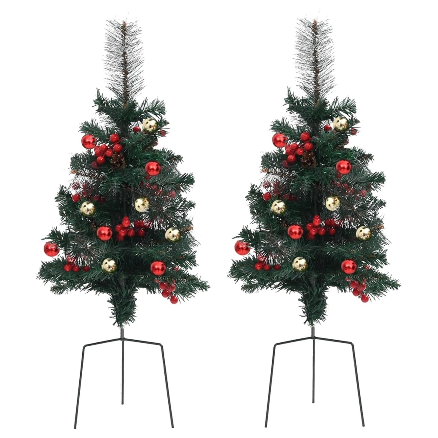 vidaXL Künstliche Weihnachtsbäume 2 Stk 76 cm PVC