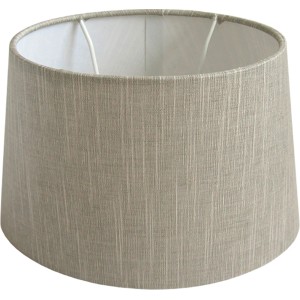 Lampenschirm Wildseide in Silber für Tischleuchten, Durchmesser 25cm.