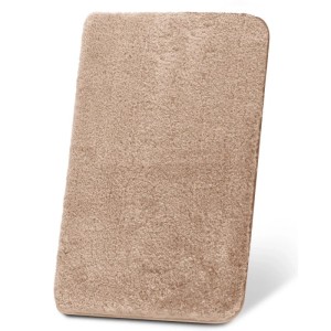 Beige Beautissu BeauMare Badematte/Vorleger, 50x80 cm. Flauschiger Hochflor.