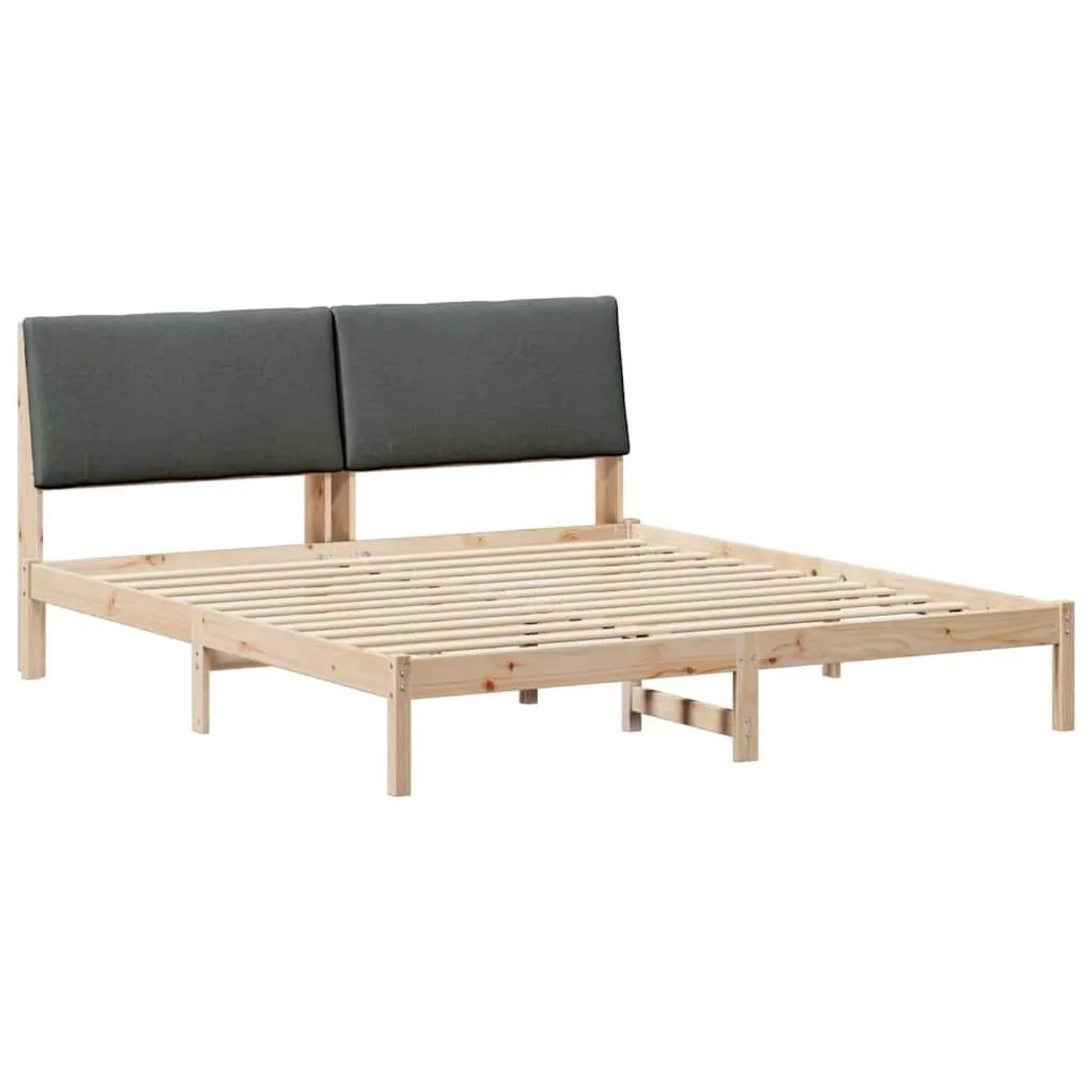 vidaXL Bettgestell Braun und Dunkelgrau 200 x 200 cm Massivholz Kiefer 3394 günstig online kaufen