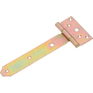 Gelb verzinktes Kreuzgehänge 300 mm für Tür- und Torbefestigungen.