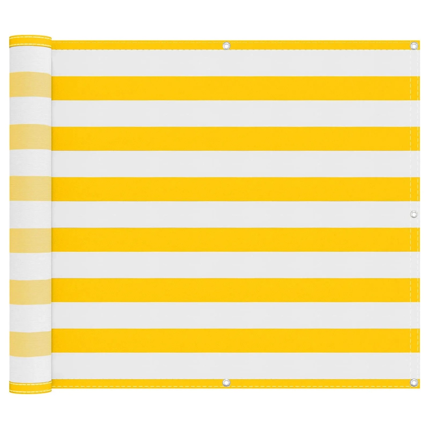 vidaXL Balkonsichtschutz Gelb und Weiß 100 x 500 cm Oxford-Stoff 42030623