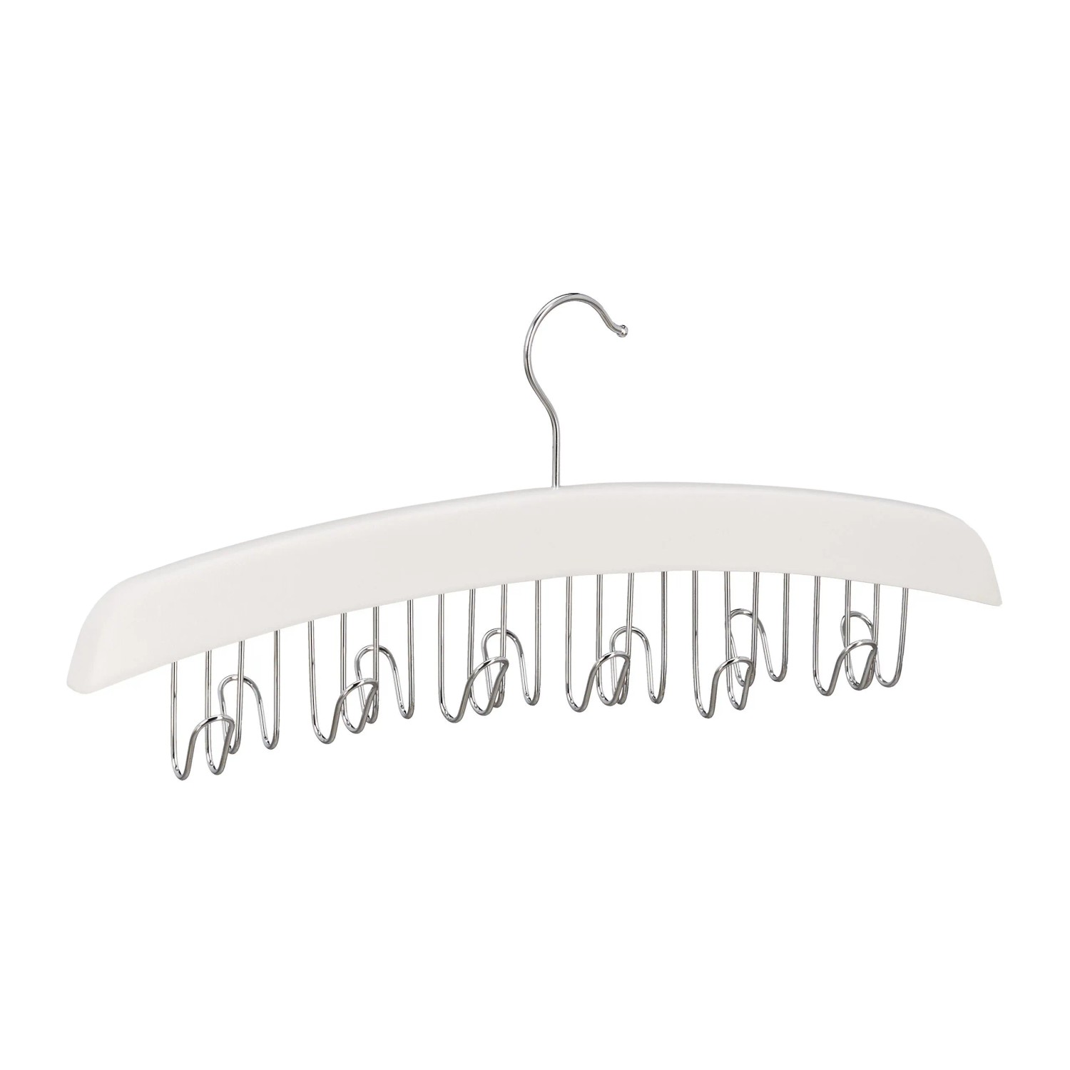 Relaxdays Gürtelhalter Holz Weiß Drehbar 17,5 cm x 43 cm x 5,5 cm 0,28 kg