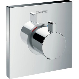 Hansgrohe ShowerSelect Thermostat HighFlow Unterputz in Chrom mit zwei Drehgriffen.
