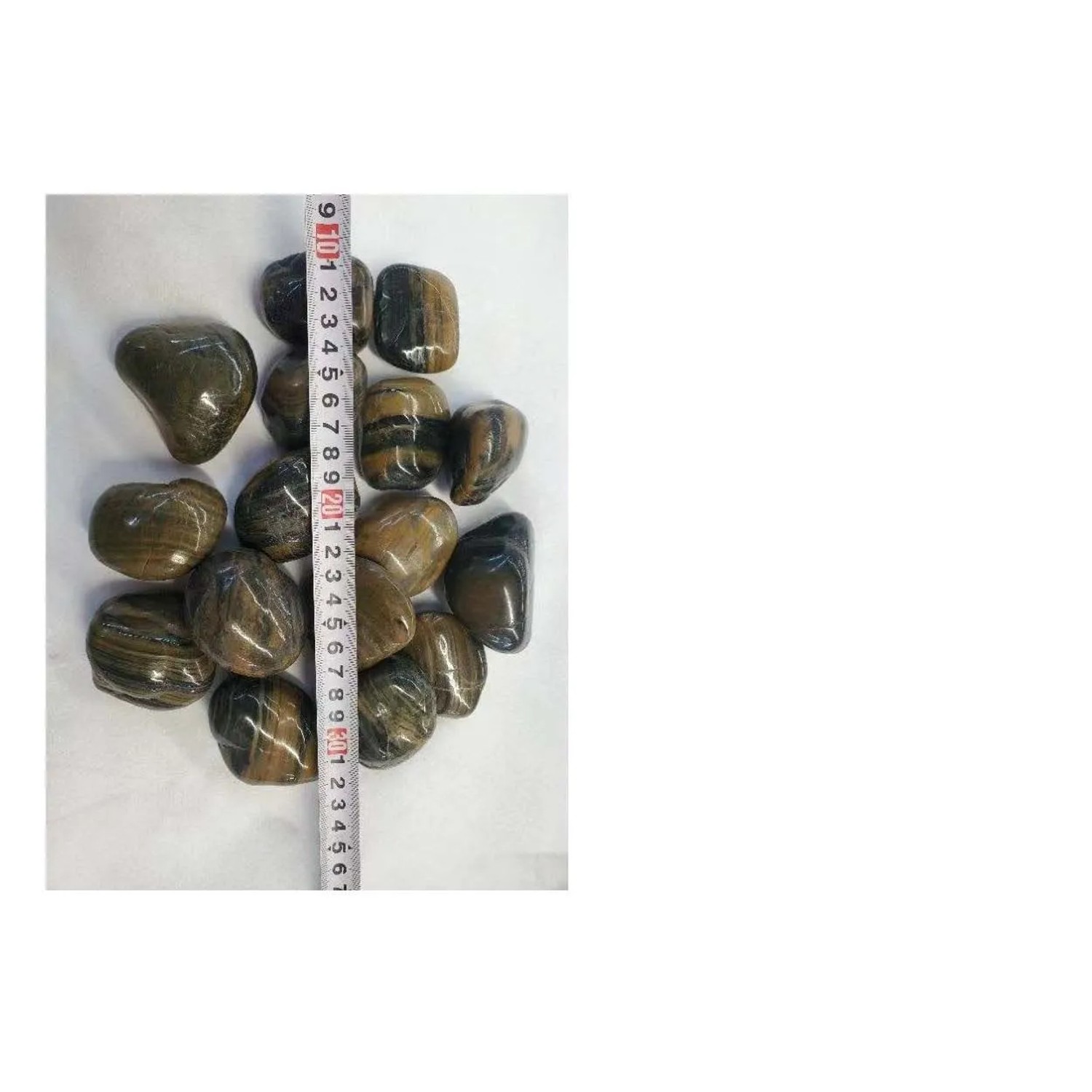 Aquagart 20kg Polierter Kiesel Glanzkies Flusskiesel Kieselsteine Gartenkies Zierkies Braun_5
