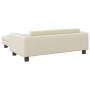 vidaXL Hundebett mit Verlängerung Creme 100x50x30 cm Kunstleder 172027_5