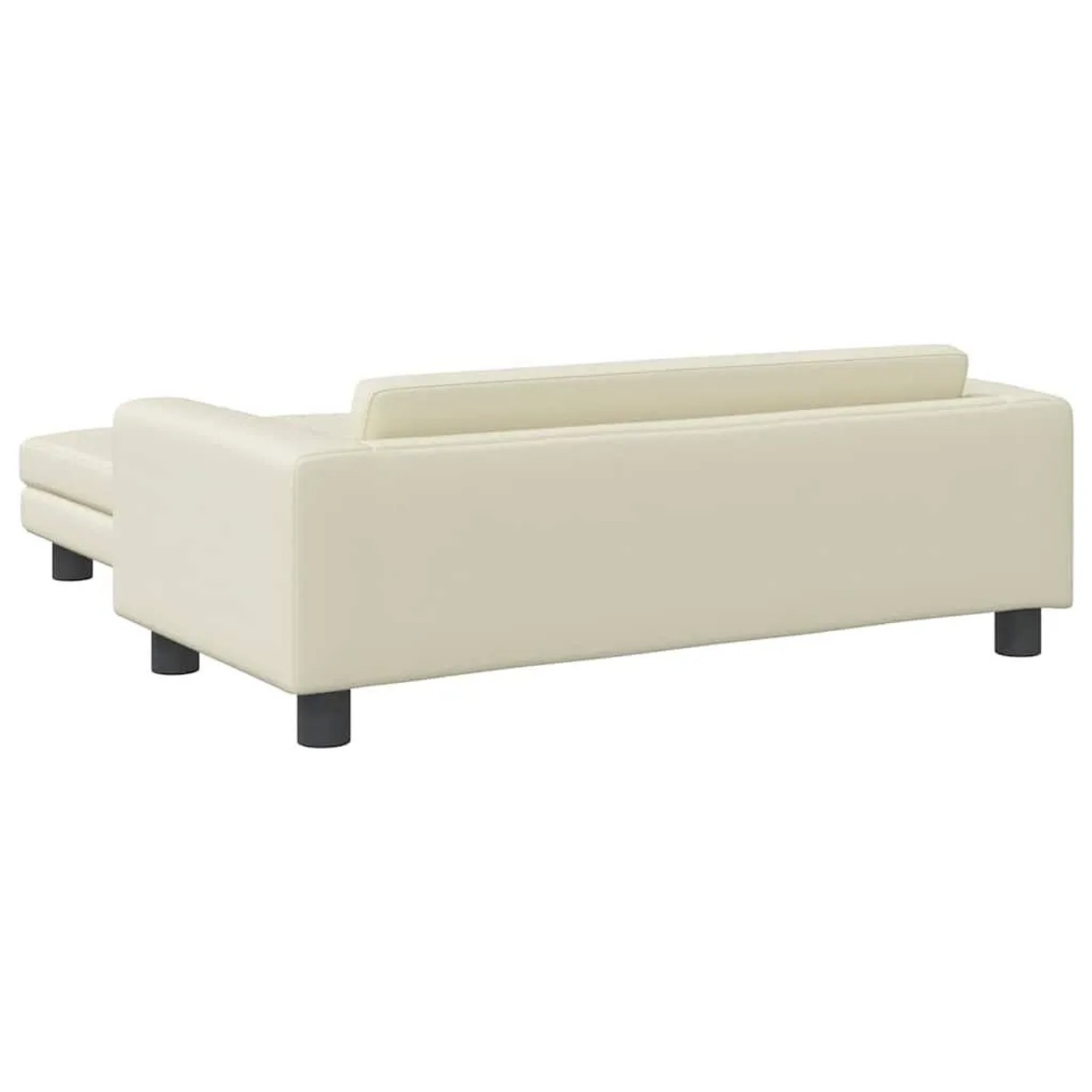 vidaXL Hundebett mit Verlängerung Creme 100x50x30 cm Kunstleder 172027_5