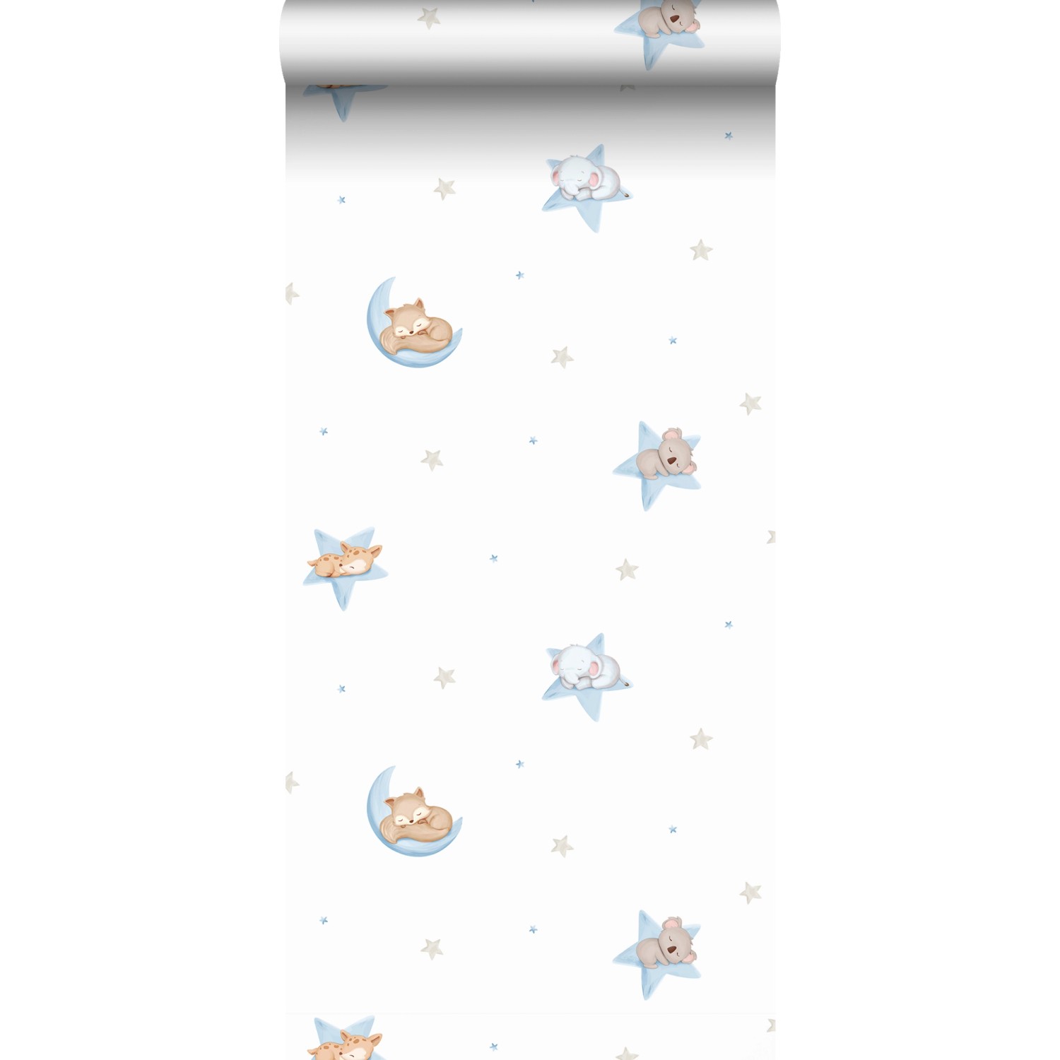 Sanders & Sanders Tapete Tiere Blau Und Weiß 53 Cm X 10 M - 640439 günstig online kaufen