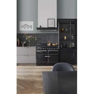 Wandtattoo Fisch Schwarz (70x46,5 cm) von ESTAhome in moderner Küche.