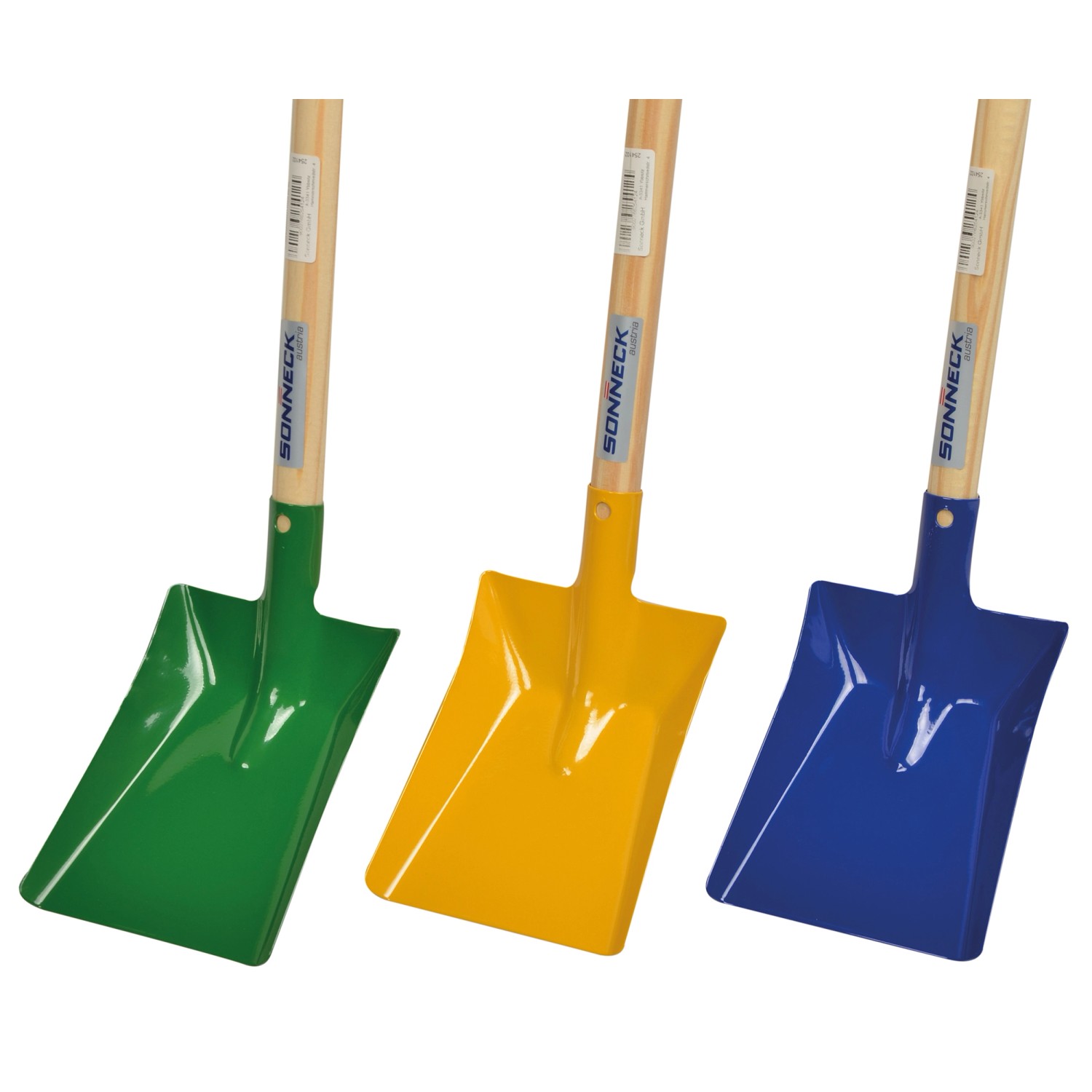 Sonneck Kinderschaufel Mini mit Stiel, verschiedene Farben für Kinder-Gartenarbeit.