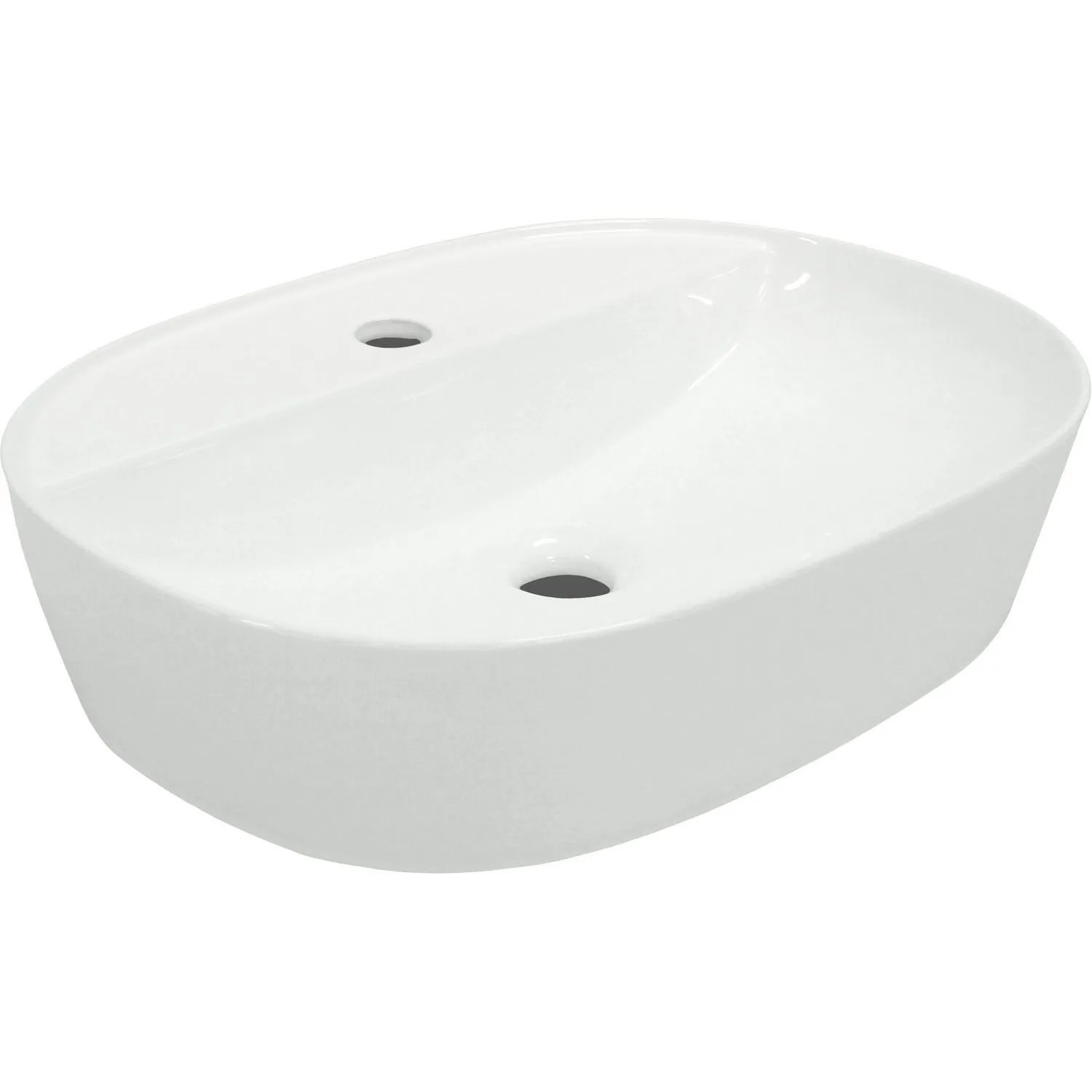 Kerra Aufsatzwaschbecken KR-860 Weiß Glänzend