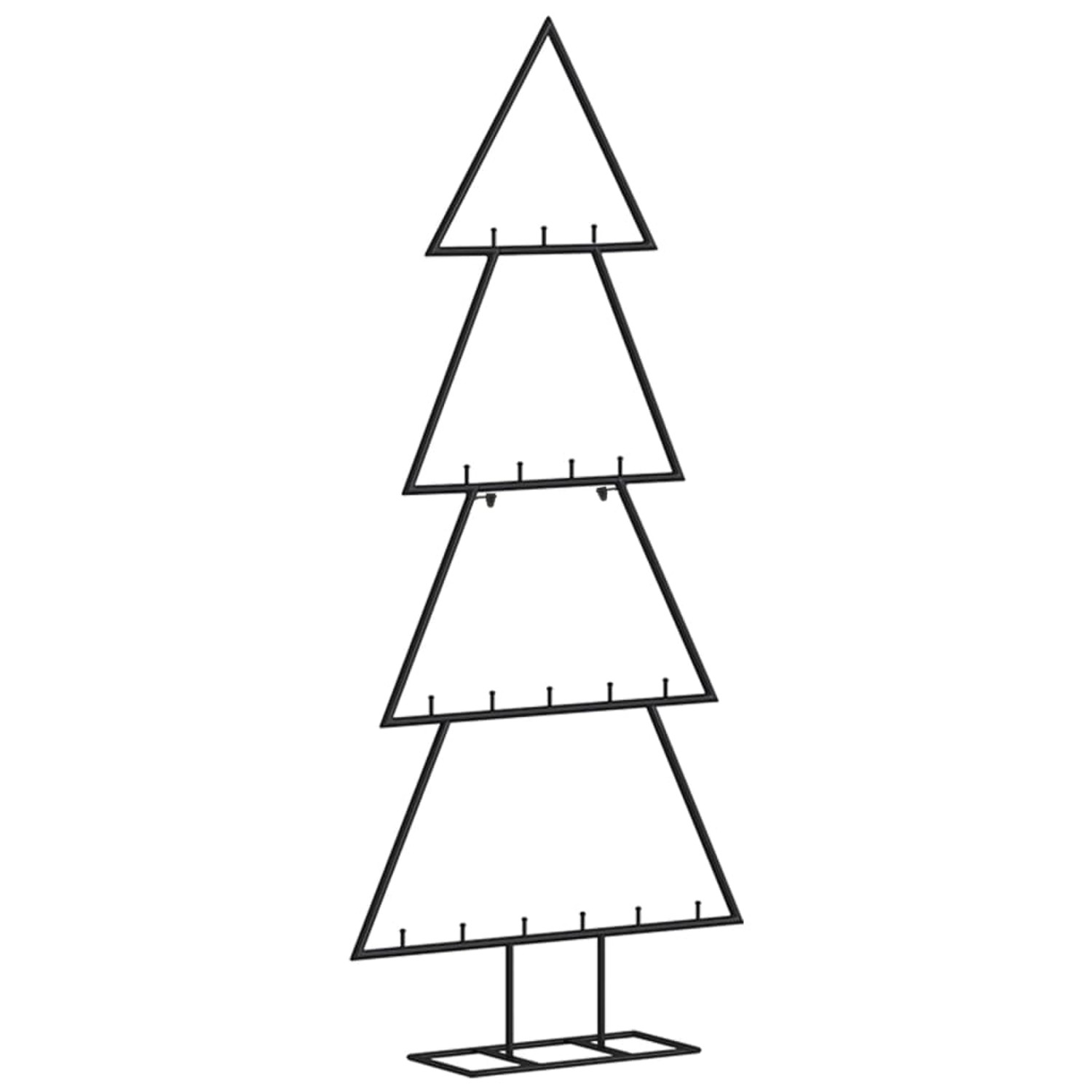 furnicato Metall-Weihnachtsbaum für Dekorationen Schwarz 90 cm