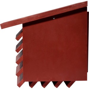 Großer, roter Florfliegenkasten von Dobar aus Holz, ideal als Insektenhaus zum Überwintern.