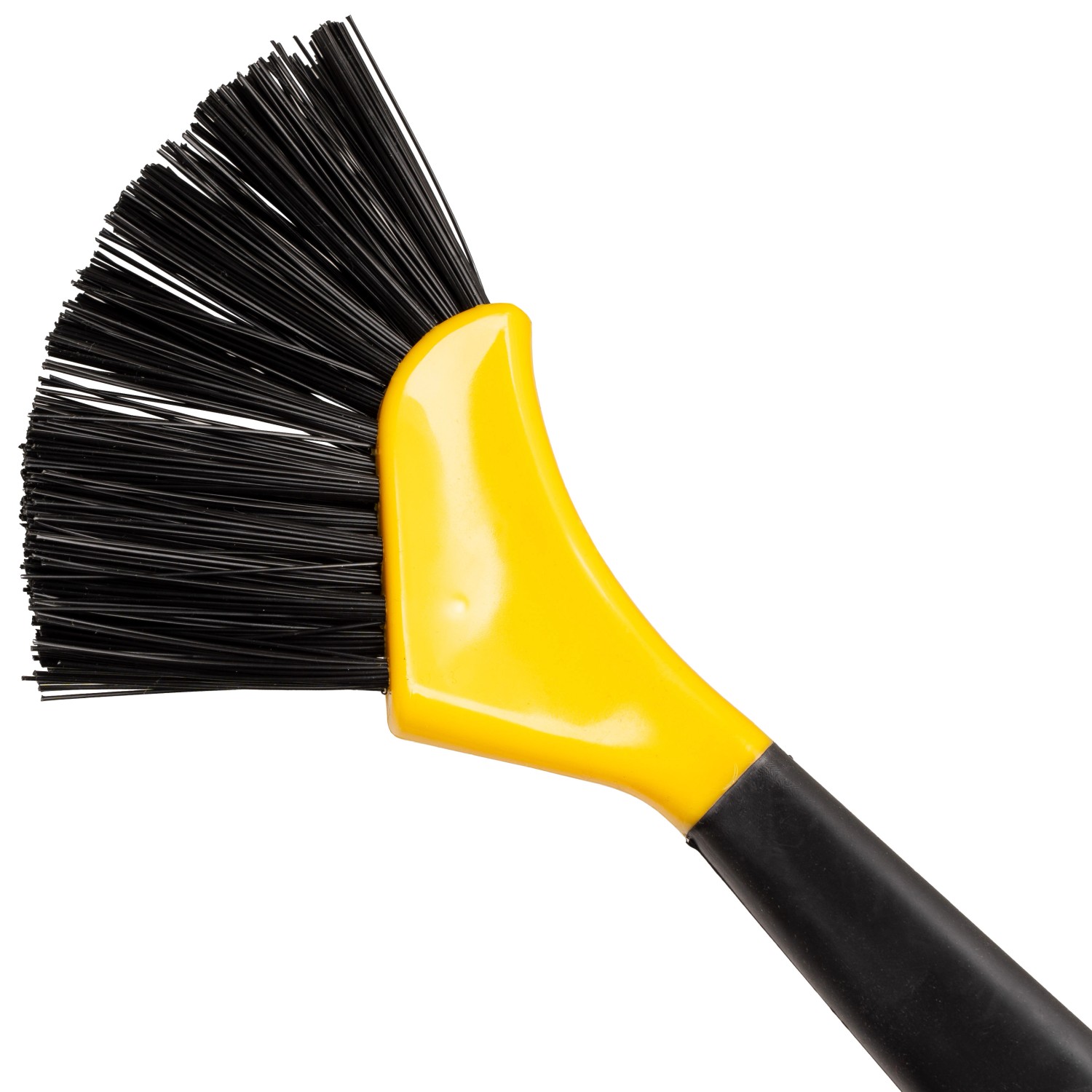 Texas Reinigungswerkzeug Universal für Mähroboter, Bürste mit gelbem Griff.