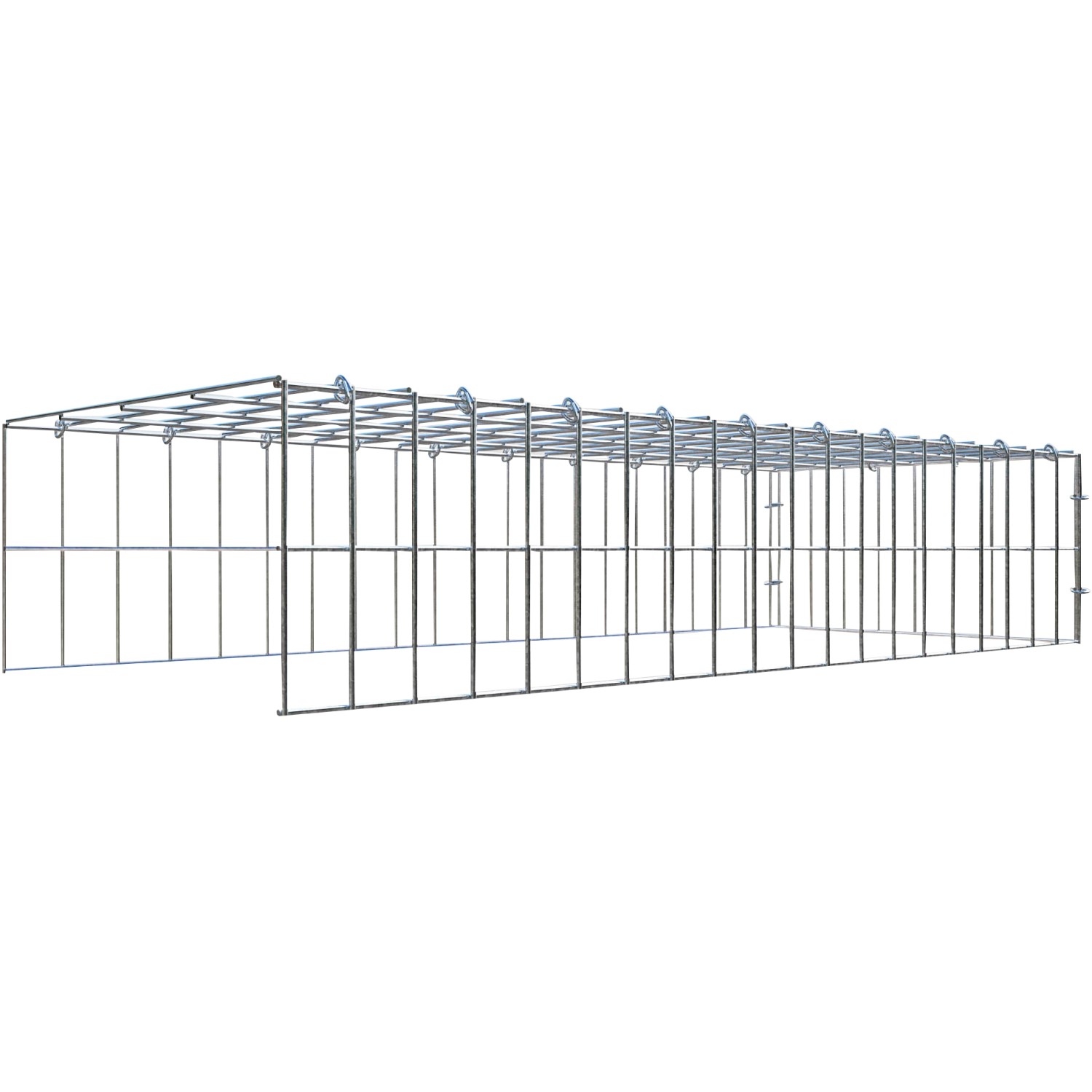 Gabiona C-Ring-Gabione-Anbaukorb Typ 4 20 x 100 x 40 cm Maschenw 5 x 10 cm