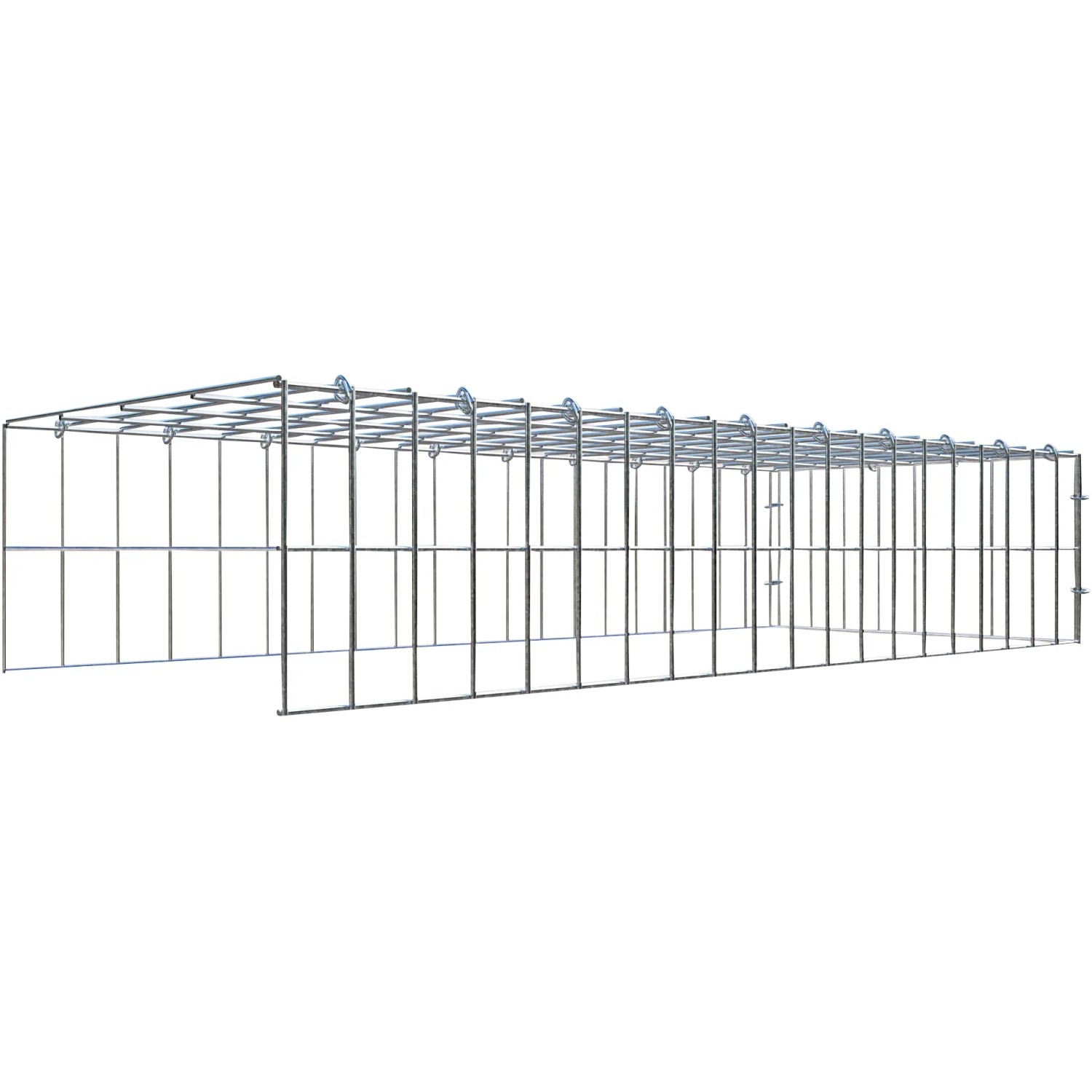 Gabiona C-Ring-Gabione-Anbaukorb Typ 4 20 x 100 x 40 cm Maschenw 5 x 10 cm