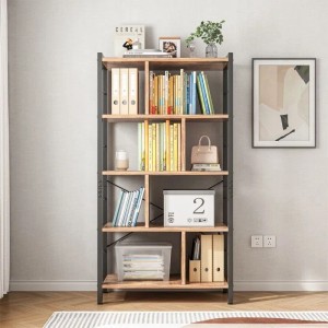 Rebiko Regal Bücherregal Blumenregal Rustikal Braun Loft 154,5 Cm