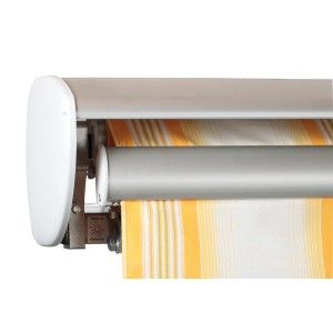 Schutzdach für Markise Star, Gestell Silber, 305 cm. Aluminium Wetterschutz mit Seitenteilen.