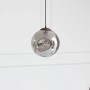 Moderne Lindby Pendelleuchte Valentina aus Alu und Glas, 1-flammig für Wohnzimmer.