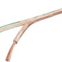 Transparentes Schwaiger Lautsprecherkabel, 2x0,75mm², 10m Länge, mit grüner Kennzeichnung.