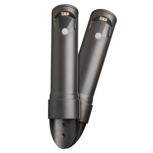 2er-Pack Mr. Beams LED-Wegeleuchten MB562, braun, mit Bewegungsmelder für Gartenwege.