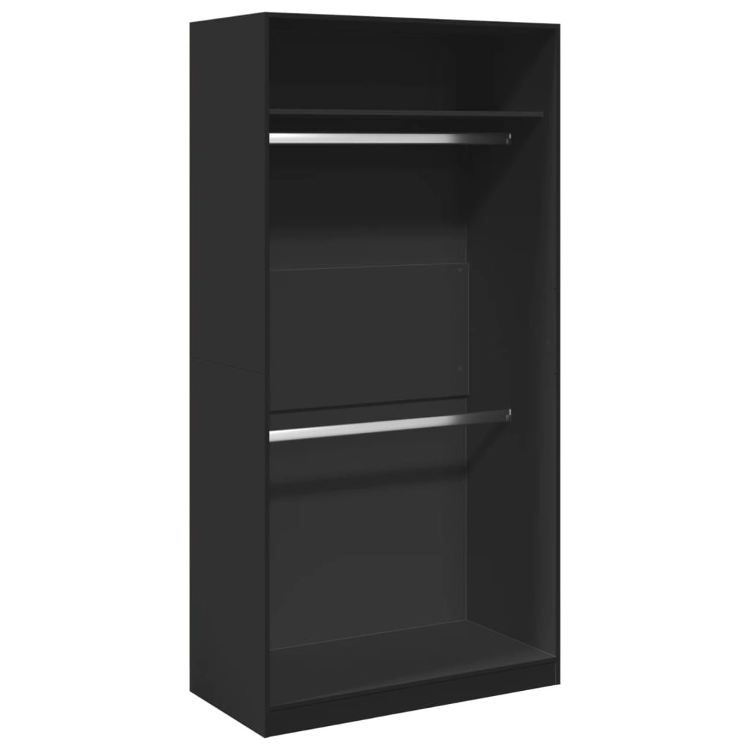 vidaXL Kleiderschrank Schwarz 100x50x200 cm Holzwerkstoff 3307802 günstig online kaufen