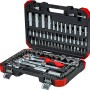 Gedore Steckschlüssel-Satz, 94-teilig, mit Knarren, Nüssen und Bits im Koffer.