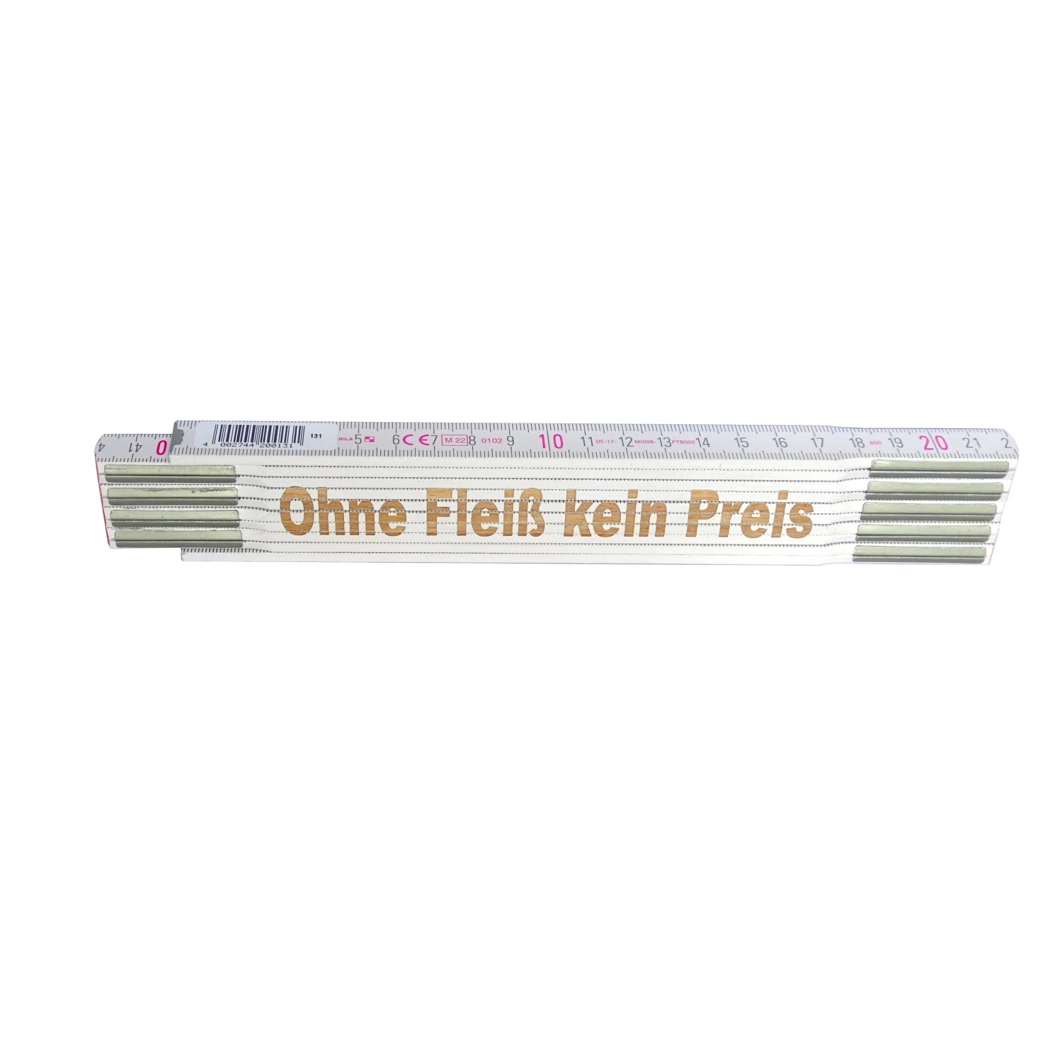 Stabila Zollstock mit Lasergravur Ohne Fleiß kein Preis 2 m