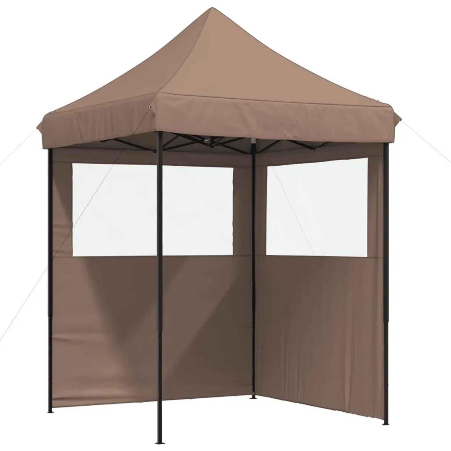 vidaXL Partyzelt Faltbar Pop-Up mit 2 Seitenteilen Braun 4004996