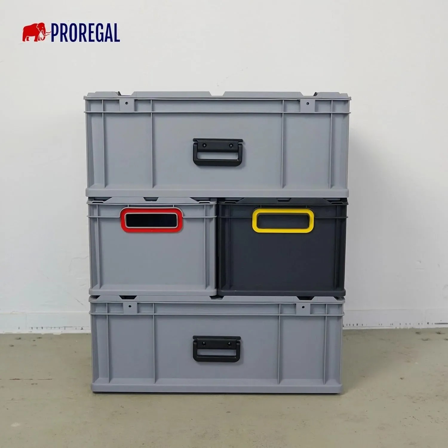 PROREGAL Spar Set 4x Eurobox Nextgen Portable HxBxT 335 x 40 x 60 cm 65 Liter Eurobehälter Transportbox Transportbehälter Stapelbehälter_6