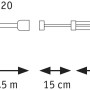 Skizze des Paulmann SimpLED LED Strip COB Komplettset 1,5m, mit Netzteil und Stecksystem.