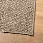 Beiger vidaXL Outdoor-Teppich ZIZUR (140x200 cm) in Jute-Optik mit Zickzackmuster.
