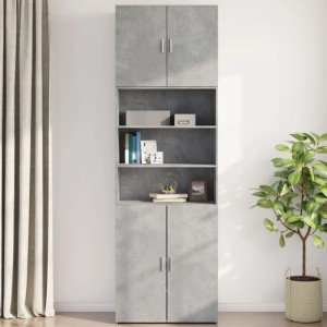 vidaXL Wandschrank Betongrau 80x42,5x64 cm Holzwerkstoff 846134